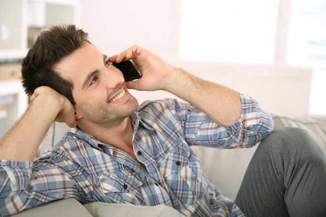 A man feels excited and will talk to a woman on the phone for a long time